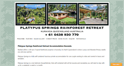 Desktop Screenshot of platypussprings.com.au