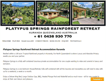 Tablet Screenshot of platypussprings.com.au